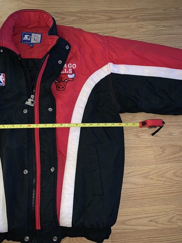 VINTAGE CHICAGO BULLS STARTERJACKE AUTHENTISCH NBA JORDAN PIPPEN RODMAN *lesen* - Bild 5 von 12