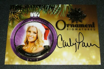 2015 Benchwarmer CARLY LAUREN Holiday #30 Gold ORNAMENT Auto