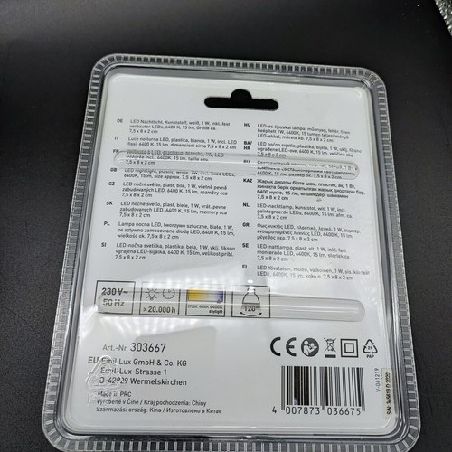 Nachtlicht LED LAMPE LUX 15LM, 6400 K, Schalter ON\OFF Leistung: 1 W Kaltweiß - Bild 6 von 9