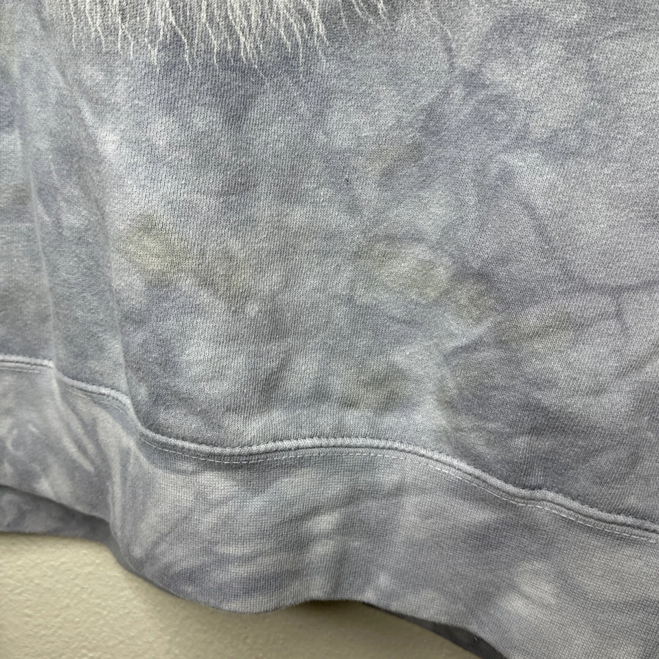 The Mountain White Tiger Sweatshirt XL Gray Tie dye Animal Pullover -Read - Image 3 of 4