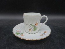 RICHARD GINORI modello ANCONA decoro Fiori Porcellana Tazzina e Piattino Caffè