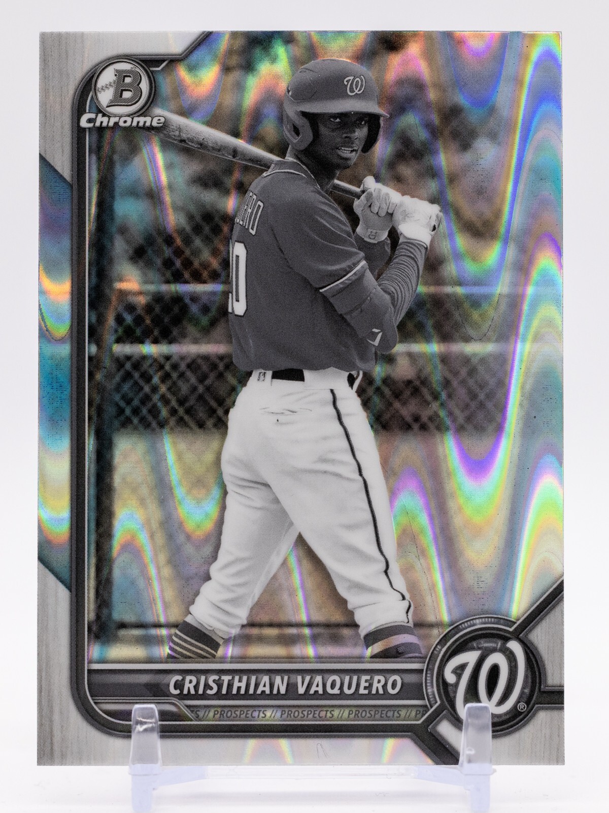 2022 Bowman Draft - Chrome Black & White RayWave Refractor #BDC-64 Cristhian...