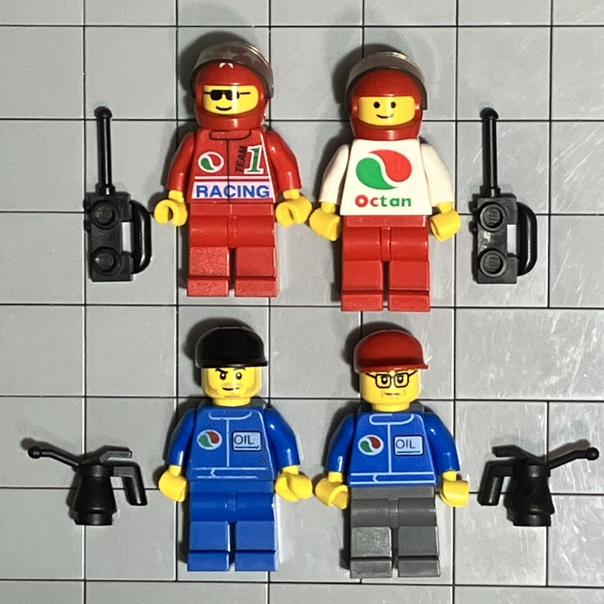 LEGO Octan Race Car Driver Minifigure From Set 1990-1 F1