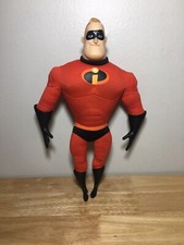 Disney Pixar Incredibles Mr Incredible Dad Figure Plush Stuffed Toy 14 in Jakks 