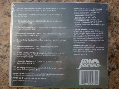 JIMMY SWAGGART SOMEWHERE LISTENIN CD Classic Christian JIM Records Rare - Picture 2 of 2