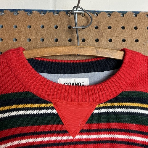 Vintage Knit Sweater Mens Large Red 80s 90s Cable Geometric 3D Chunky Grandpa - Picture 5 of 9