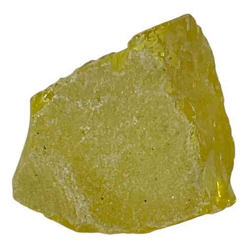 Gelbe Depression Transluzentes Kunstglas Scherben Schlacke Glas #4M137 - Bild 3 von 6