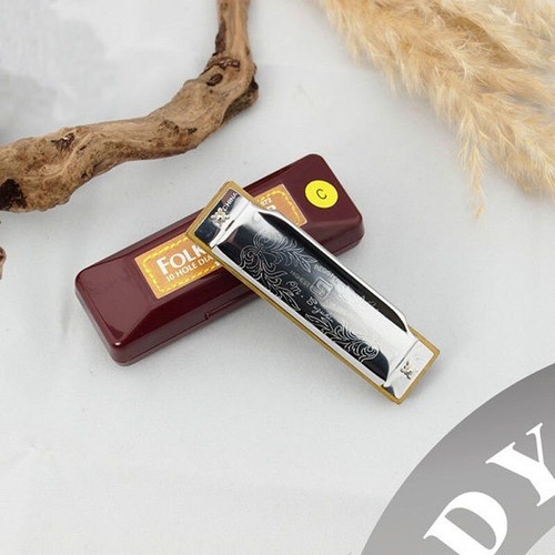 SUZUKI Folkmaster 1072 Diatonic Harmonica 10 Holes, C/G Key Blues for Beginners - Picture 5 of 6