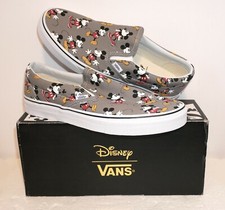 SCARPE SLIP-ON VANS x DISNEY (TOPOLINO) GRIGIE (uomo 10,5) NUOVE nella SCATOLA ORIGINALE!