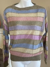 VINTAGE FRENCH RAGS SWEATER HAND LOOMED IN THE USA