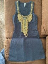 Guess Dress Gold Beads Stretch XS