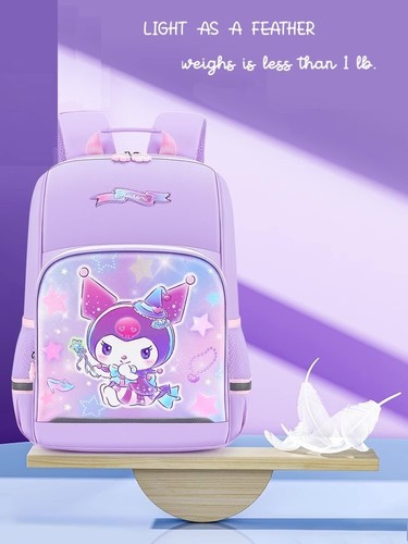 Sanrio Kuromi Backpack for School Trendy Purple Genuine Hello Kitty School Bag - Picture 12 of 22