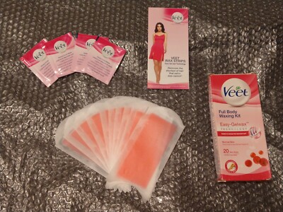 Veet Full Body Waxing Strips Kit For Sensitive Skin - 20 Strips