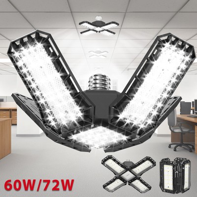 LED Garagenlampe Faltbar Werkstatt 1 / 2 Stück Garageleuchte Baustrahler E27 E26