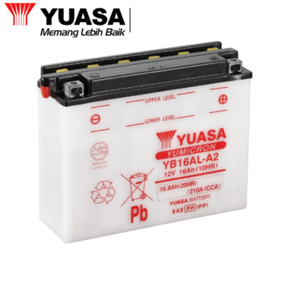 Batterie YUASA YB16AL-A2 12V 16Ah Yamaha Motorschlitten V-Max 500 1994 1999 Für