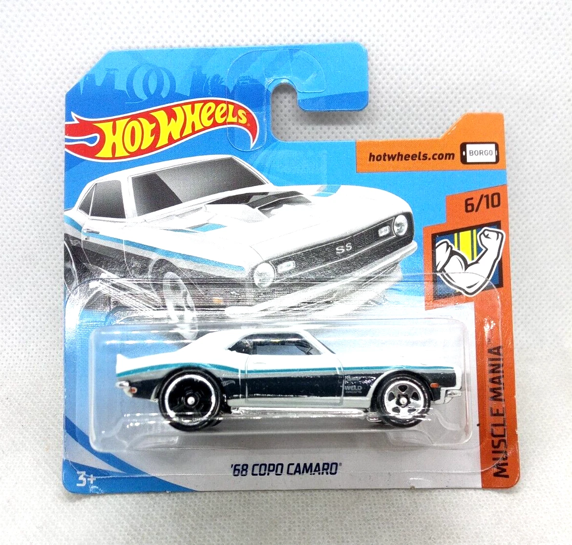 Hot Wheels 68 Copo Camaro 2019 Muscle Mania 6 10 Short Card NEW