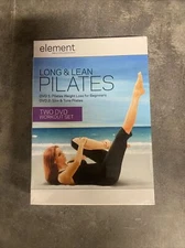 Element Long & Lean Pilates Two DVD Workout Set SEALED! SHIPS FREE & FAST!