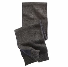  99 Alfani Men's Gray Blue Knit Ribbed Acrylic Reversible Winter Scarf One Size