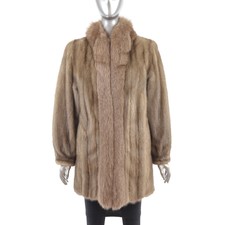 Lunaraine Mink Stroller With Fox Tuxedo- Size S