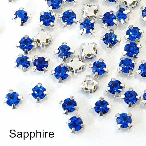 200pcs 4mm Glass Round Sew On Rhinestones With Silver Claw Flatback For Crafts - Picture 23 of 45