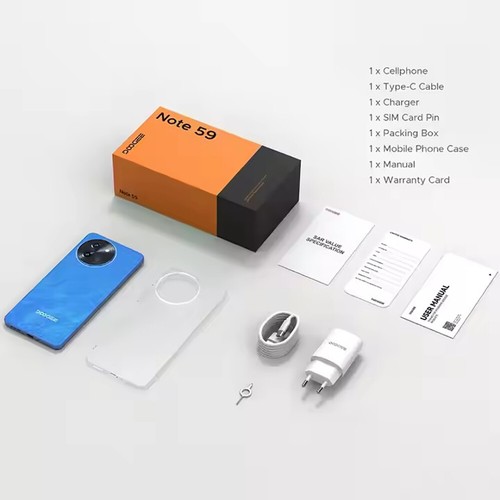 Global DOOGEE NOTE 59 5G Smartphone 6250mAh 32GB+128GB 16MP 120Hz Android 15 NFC - Picture 3 of 19