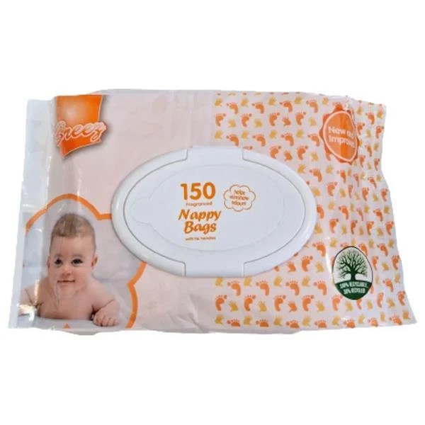 3 x Breez 150 Fragranced Nappy Bags