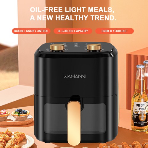 5L Air Fryer transparent New Large Capacity Touch Screen Multifunction mini oven - Picture 9 of 11