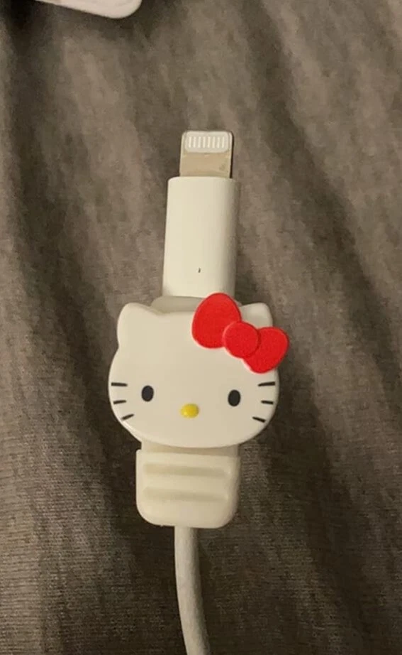 CUTE 2pc Set Hello Kitty Cable Protector Cell Phone Accessories For iPhone USA - Image 4 of 4
