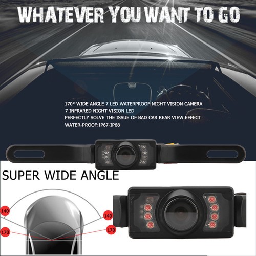 Car Rear View Backup Camera Waterproof Night Vision w/ 4.3" Mirror Monitor - Picture 19 of 24