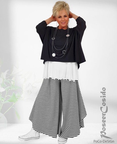 PoCo LAGENLOOK Überwurf Shirt schwarz 44 46 48 50 52 54 56 58 L-XL-XXL-XXXL - Bild 19 von 22