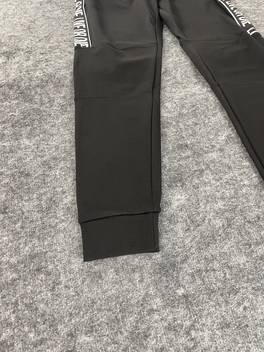 Black Squad Sweatpants Mens 2XL XXL Tapered Jogger Pants Stretch N154