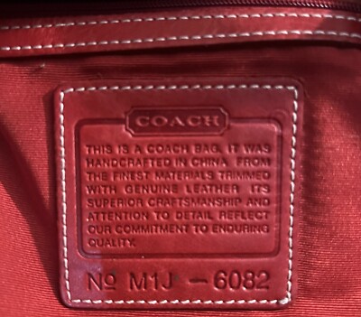 バッグ COACH COACH SIGNATURE TOTE SATCHEL BAG RED LEATHER TRIPLE 2FRONT