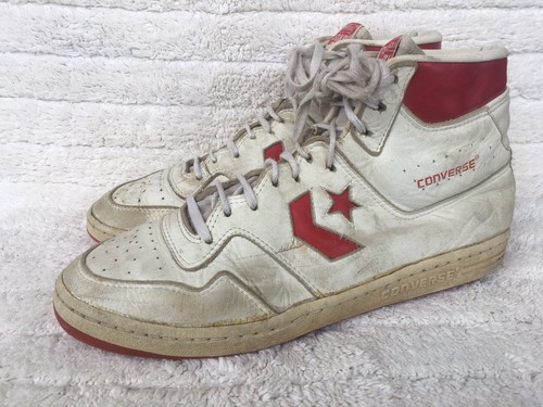 Vintage Converse Leather Hi Top Basketball Shoes S