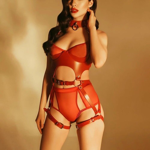 Frau Sex Dessous verstellbar Korsett Body Harness Strumpfband Strapshalter - Bild 7 von 20
