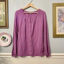 Boden Purple Women's Wool Cardigan Size 14 Preppy London Office Academia