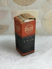 RCA Radiotron UX-120 Vacuum Tube 1928 Original Box Tissue Wrap Antique Radio