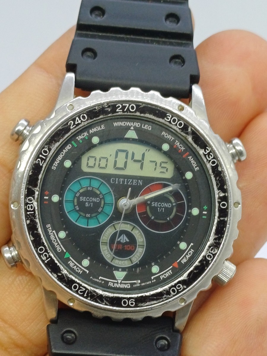CITIZEN C050-088379Y DIGITAL YACHT TIMER CHRONOGRAPH ANALOGUE