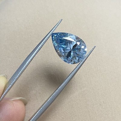 2.Ct Natural Pear Cut Blue Colour diamond CERTIFIED D Grade VVS1 +1 B54C