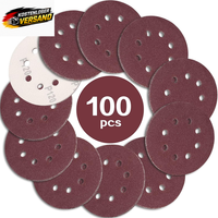 Stebruam 100 StüCk Schleifpapier 125Mm Klett 120 KöRnung,Profi 125 Schleifscheib