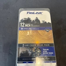 Trilink S44 12” 2 Pack Replacement Saw Chain 44 Links 30cm Gauge NEW free shp 