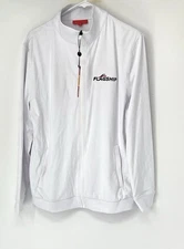 Redvanly NWT White Men's Jacket medium White Mock Neck Flagship Full Zip