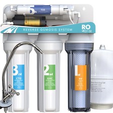 Under Sink Reverse Osmosis Water Filter System  NSF Certified 5-Stage RO Water...