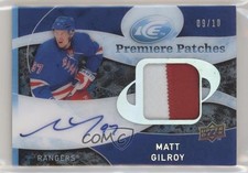 2009-10 Upper Deck Ice Premieres Rookie 9/10 Matt Gilroy #156 Patch Auto 0c3