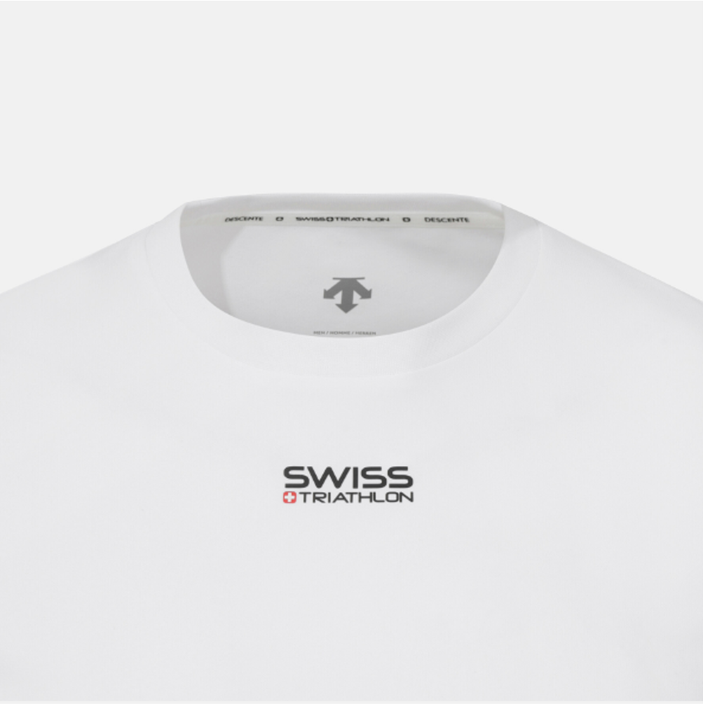 DESCENTE Swiss Triathlon Cooling Short-Sleeve T-shirt WHITE ASIAN