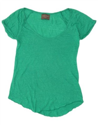 Zara Damen T-Shirt Oberteil UK 10 Small Grün AJ08