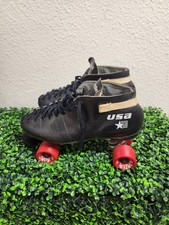 Riedell USA Quad Speed Skates Sure Grip Super X Men  s Sure Grip Black