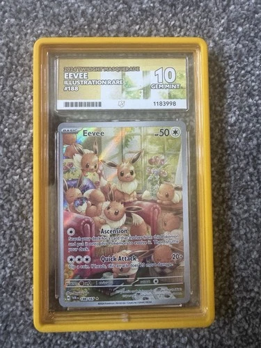 Pokémon Eevee TCG Twilight Masquerade Illustration Rare Graded Ace 10