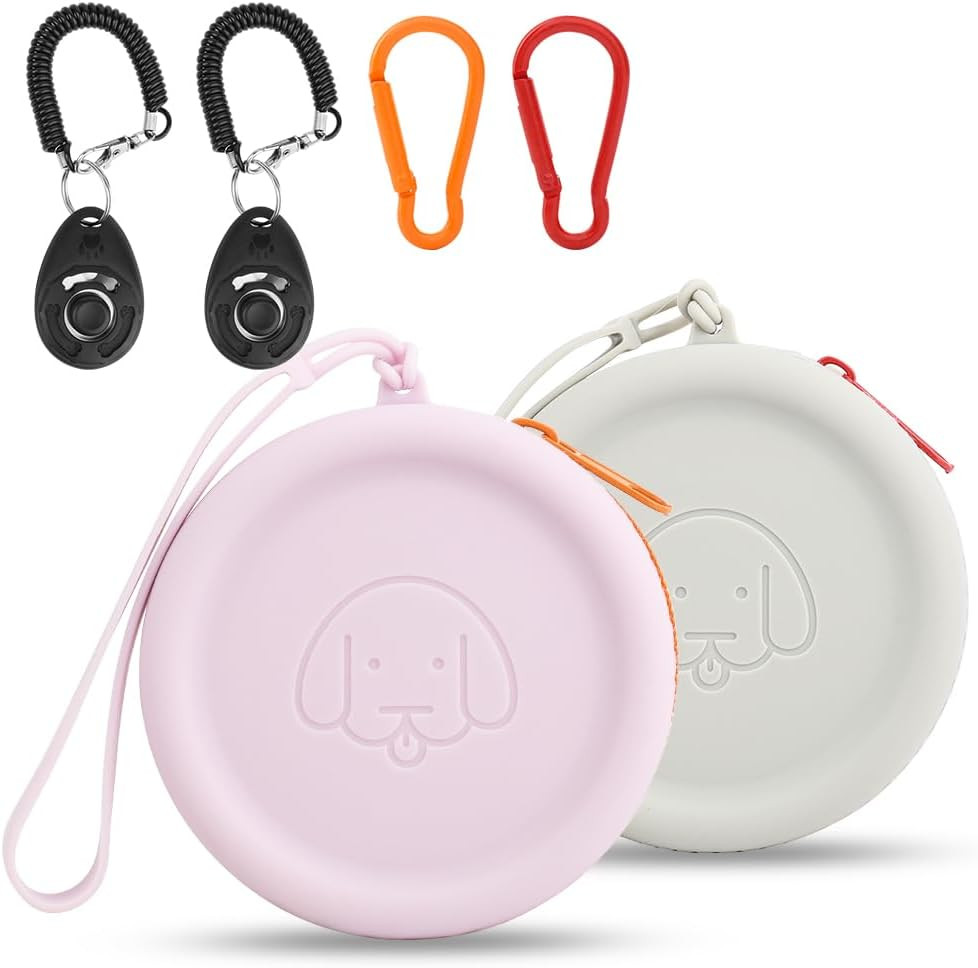 Set 2 Porta Cibo Cani Silicone Blu - Accessorio Addestramento Premium