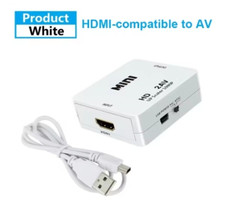 MINI HDMI A COMPOSITO AV Audio Video RCA riconoscimento Adattatore Convertitore 