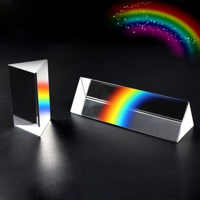 Dreieckiger Prisma-Regenbogen-Prisma-Kristall Physikalisches Lichtexperimexb